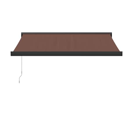 vidaXL Toldo retr&aacute;ctil manual marr&oacute;n 350x250 cm
