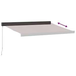 Ručně zatahovací markýza hnědá 350 x 250 cm - obrázek 5