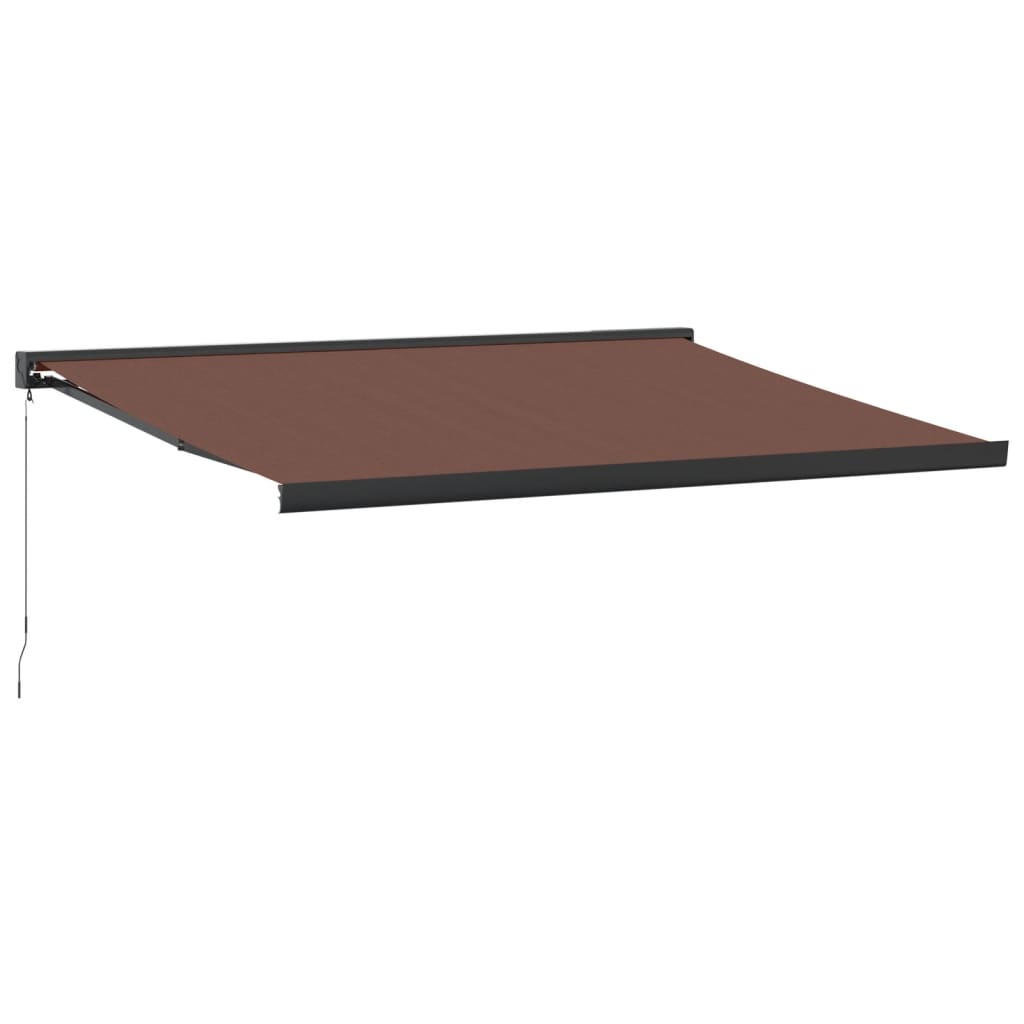 vidaXL Ručně zatahovací markýza hnědá 400 x 300 cm