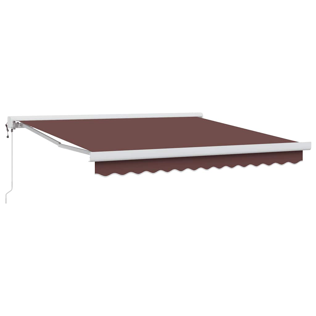 vidaXL Automatická zatahovací markýza hnědá 300 x 250 cm