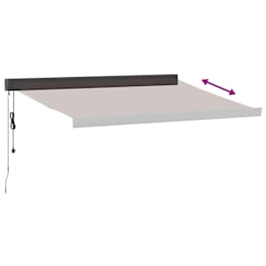 Automatická zatahovací markýza hnědá 350 x 250 cm - obrázek 5