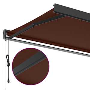 Automatická zatahovací markýza hnědá 350 x 250 cm - obrázek 7