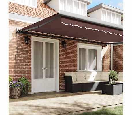 vidaXL Markise Automatisch Braun 500x300 cm