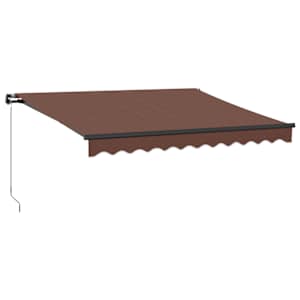 Ručně zatahovací markýza s LED světly hnědá 300 x 250 cm - obrázek 2