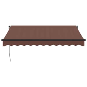 Ručně zatahovací markýza s LED světly hnědá 300 x 250 cm - obrázek 4