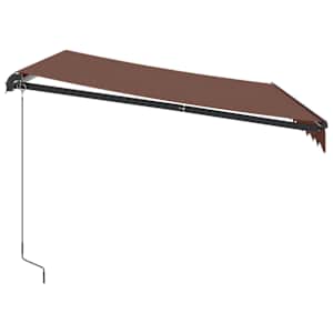 Ručně zatahovací markýza s LED světly hnědá 300 x 250 cm - obrázek 5