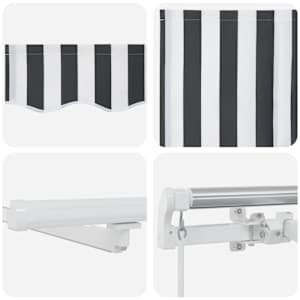 Ručně zatahovací markýza s LED antracitová a bílá 300 x 250 cm - obrázek 10