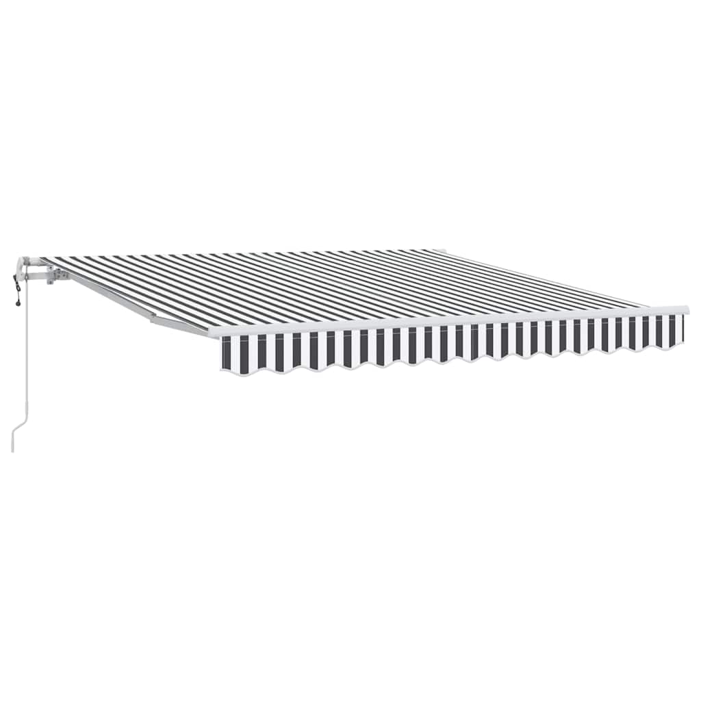 vidaXL Automatická zatahovací markýza antracitová a bílá 300 x 250 cm