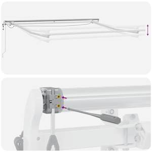 Automatická zatahovací markýza s LED antracit a bílá 300x250 cm - obrázek 11