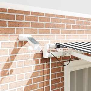 Avtomatsko zložljiva tenda z LED antracit in bela 300x250 cm - slika 4