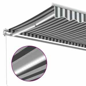 Ručně zatahovací markýza s LED antracitová a bílá 350 x 250 cm - obrázek 7