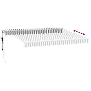 Automatická zatahovací markýza s LED antracit a bílá 350x250 cm - obrázek 6