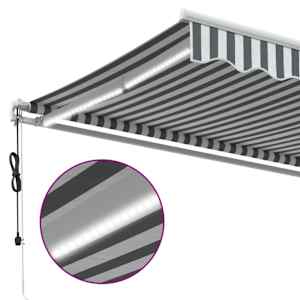 Automatická zatahovací markýza s LED antracit a bílá 350x250 cm - obrázek 9