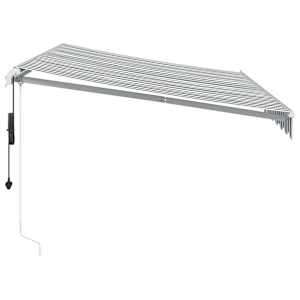 Avtomatsko zložljiva tenda z LED antracit in bela 350x250 cm - slika 5