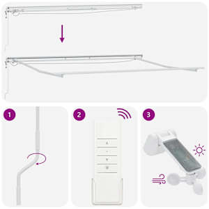 Avtomatsko zložljiva tenda z LED antracit in bela 400x300 cm - slika 10