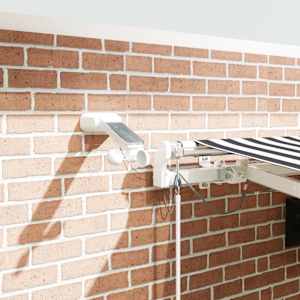 Avtomatsko zložljiva tenda z LED antracit in bela 450x300 cm - slika 4