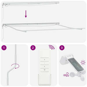 Avtomatsko zložljiva tenda z LED antracit in bela 450x300 cm - slika 10