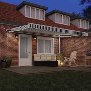 vidaXL Tenda na automatsko uvlačenje LED antracit i bijela 450x300 cm