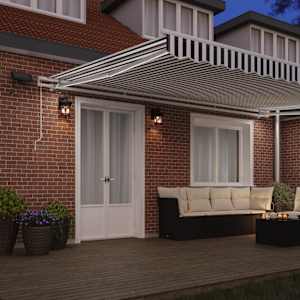 Ručně zatahovací markýza s LED antracitová a bílá 500 x 300 cm - obrázek 3