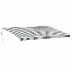 Automatická zatahovací markýza s LED antracit a bílá 500x300 cm - obrázek 2