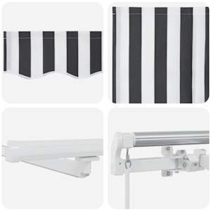 Ručně zatahovací markýza s LED antracitová a bílá 600 x 300 cm - obrázek 11