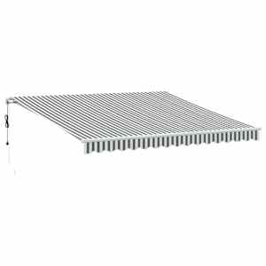 Automatická zatahovací markýza antracitová a bílá 400 x 350 cm - obrázek 2