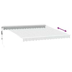 Automatická zatahovací markýza antracitová a bílá 400 x 350 cm - obrázek 5