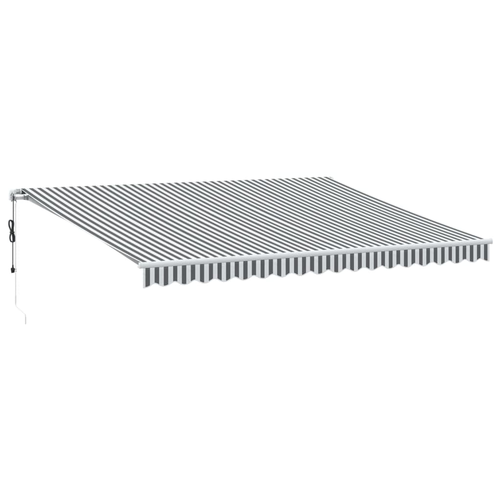 vidaXL Automatická zatahovací markýza antracitová a bílá 450 x 350 cm