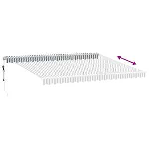 Avtomatsko zložljiva tenda antracit in bela 450x350 cm - slika 5