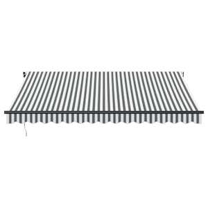 Automatická zatahovací markýza s LED antracit a bílá 400x350 cm - obrázek 4