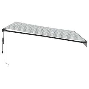 Automatická zatahovací markýza s LED antracit a bílá 400x350 cm - obrázek 5