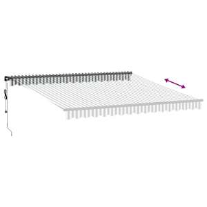 Automatická zatahovací markýza s LED antracit a bílá 400x350 cm - obrázek 11
