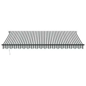 Ručně zatahovací markýza s LED antracitová a bílá 450 x 350 cm - obrázek 4