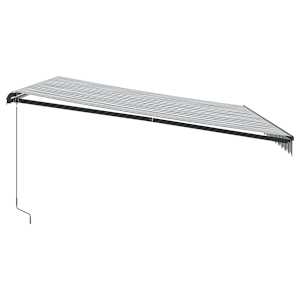 Ročno zložljiva tenda z LED diodami antracit in bela 450x350 cm - slika 5