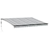 vidaXL Kokkuvolditav varikatus Anthracite ja valge 450 &times; 350 cm