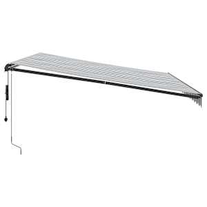 Avtomatsko zložljiva tenda z LED antracit in bela 450x350 cm - slika 5