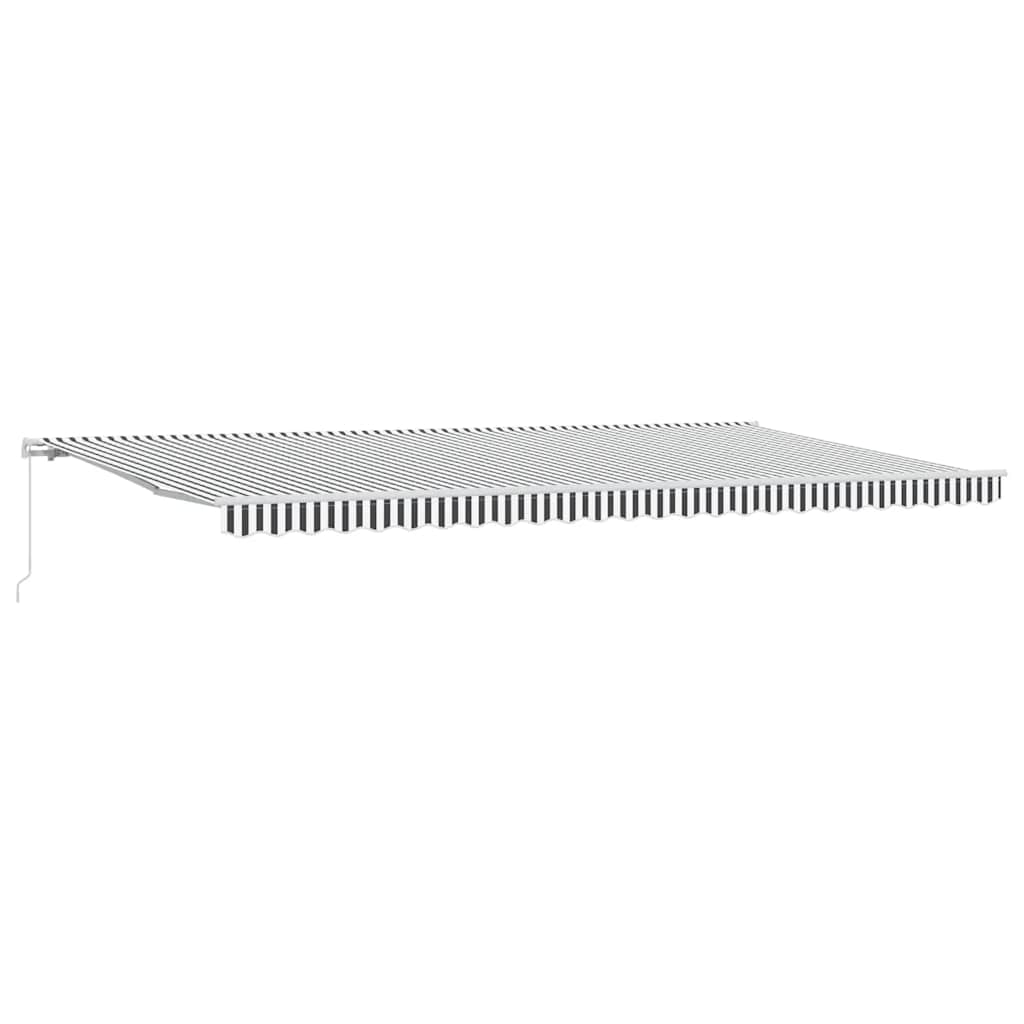 vidaXL Ručně zatahovací markýza antracitová a bílá 600 x 300 cm
