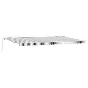 vidaXL k&auml;sitsi sisset&otilde;mmatav varikatus, antratsiit/valge, 500 x 300 cm
