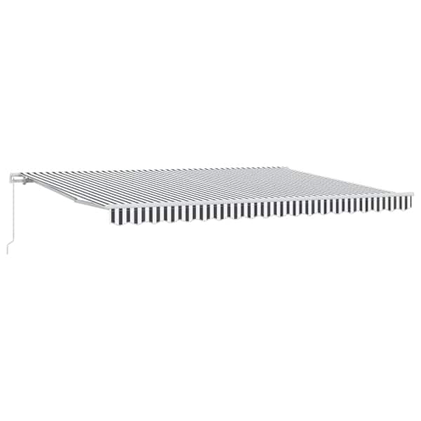 vidaXL k&auml;sitsi sisset&otilde;mmatav varikatus, antratsiit/valge, 450 x 300 cm
