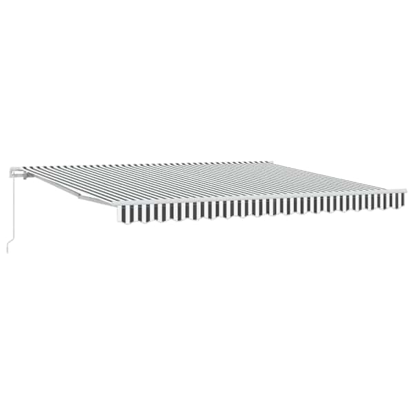 vidaXL k&auml;sitsi sisset&otilde;mmatav varikatus, antratsiit/valge, 400 x 300 cm