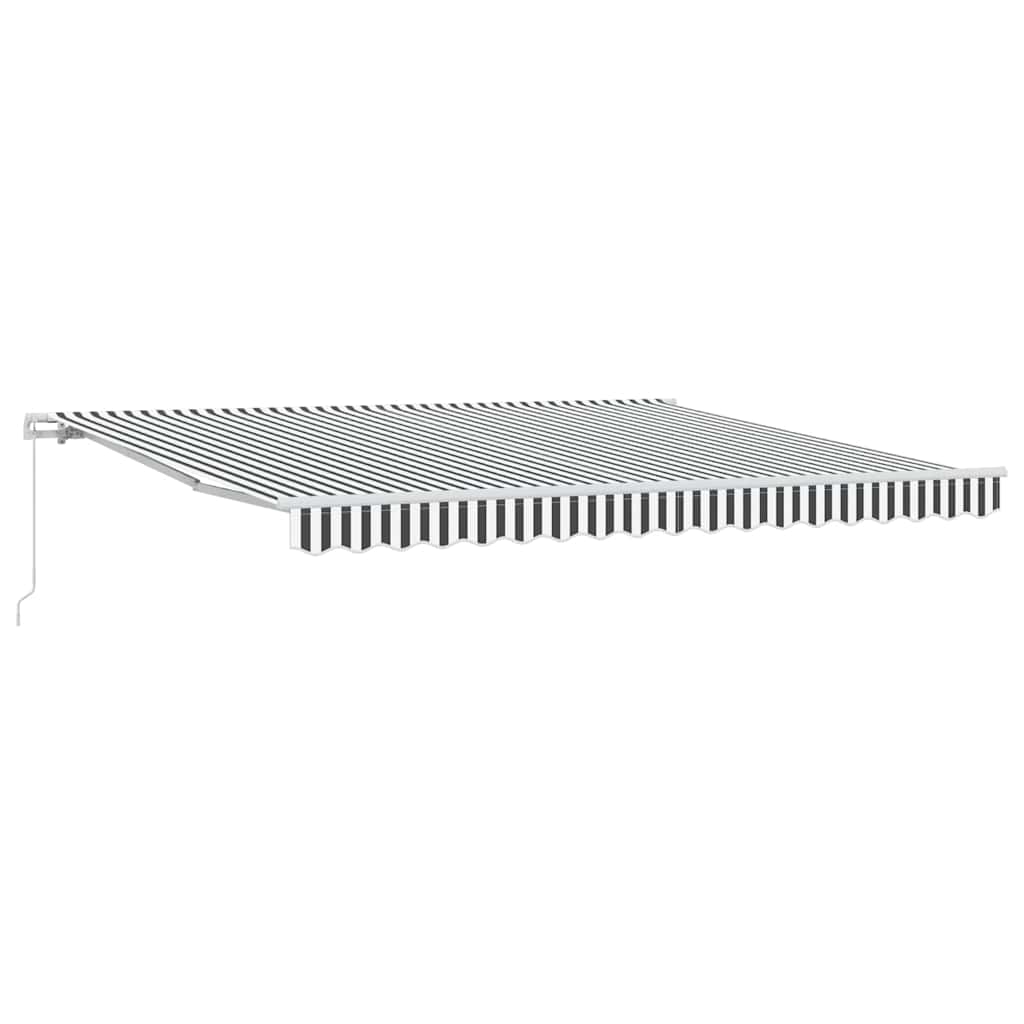 vidaXL Ručně zatahovací markýza antracitová a bílá 400 x 300 cm