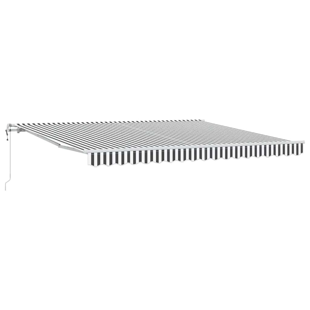 vidaXL Automatická zatahovací markýza antracitová a bílá 400 x 300 cm
