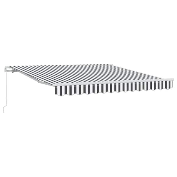 vidaXL k&auml;sitsi sisset&otilde;mmatav varikatus, antratsiit/valge, 300 x 250 cm