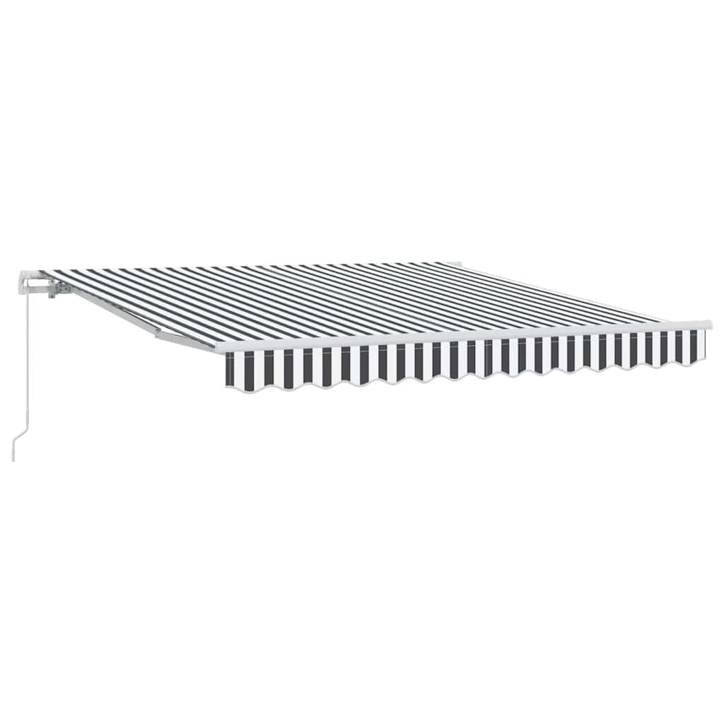 vidaXL Ručně zatahovací markýza antracitová a bílá 300 x 250 cm