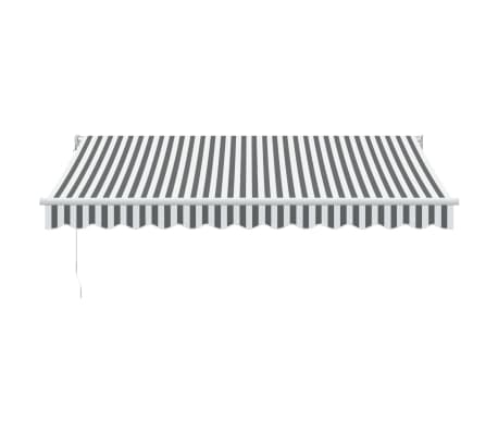 vidaXL Retractable Awning Anthracite and White 3.5x2.5 m Fabric&Aluminium