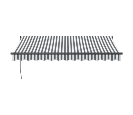 vidaXL Auvent r&eacute;tractable anthracite et blanc 3,5x2,5m tissu/aluminium