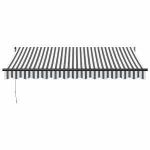 vidaXL Auvent r&eacute;tractable anthracite et blanc 3,5x2,5m tissu/aluminium