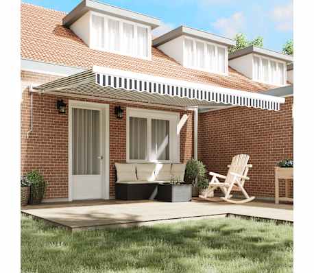 vidaXL antracit/feh&eacute;r sz&ouml;vet &eacute;s alum&iacute;nium beh&uacute;zhat&oacute; napellenző 4,5x3 m