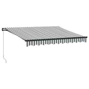 Ručně zatahovací markýza s LED antracitová a bílá 300 x 250 cm - obrázek 2