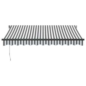 Ručně zatahovací markýza s LED antracitová a bílá 300 x 250 cm - obrázek 4
